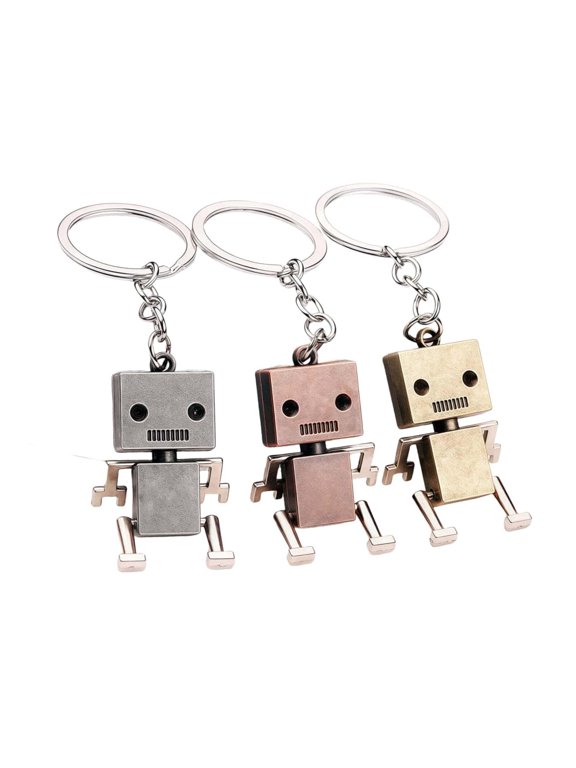 3 Pack Set 3D Robot Keychain for Women Men,Funny Robots Pendant Charms Set Keychains Accessories Gifts For Car Key Ring,Backpacks,Hand Bag