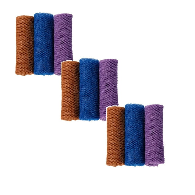 3 Pack Set African Net Sponge Bath Towels Wash Cloth Body Scrubbers for