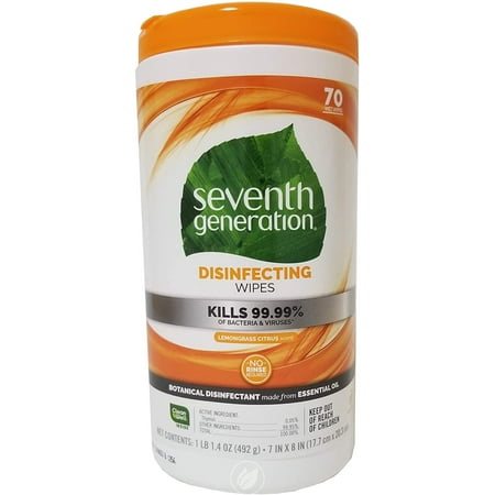 (3 Pack) Seventh Generation Wipes Multi Surf Disinfct 70 Ct