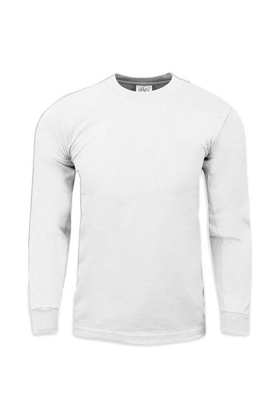 3 Pack Shaka Wear Men's Max Heavyweight Cotton Long Sleeve Crew Neck T-Shirt - Black - Small