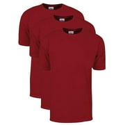 3 Pack Shaka Wear Men's Max Heavyweight Short Sleeve Crew Neck T-Shirt - Cardinal Red - Medium