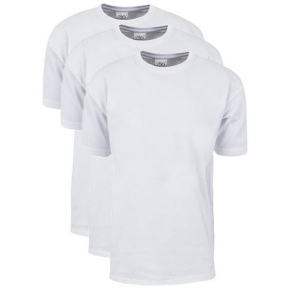 3 Pack Shaka Wear Men's Max Heavyweight Short Sleeve Crew Neck T-Shirt - White - XL Tall