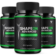 3 Pack ShapeOn Advanced Capsules, Shapeon Premium Health Management Supplement 180 Capsules