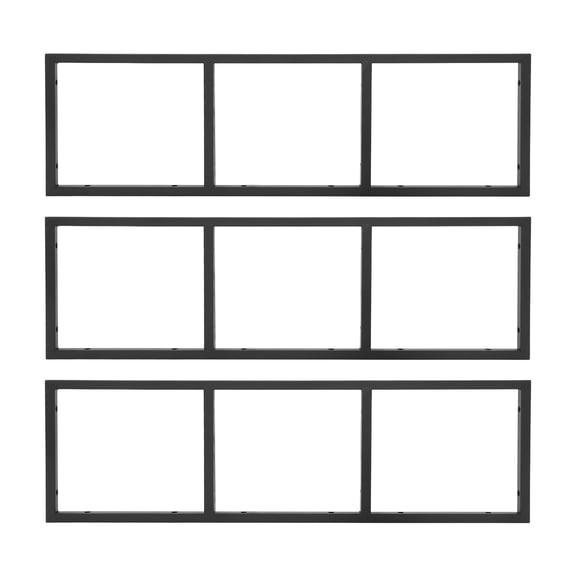 3 Pack Shelf Bracket, Square Shelf Bracket, 3-Tier Storage Rack Support, Heavy Duty Iron, 50 lbs Load Capacity for Living Room Kitchen Garage
