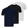 thumbnail image 1 of 3 Pack Shirts for Men Casual Solid Color Short Sleeve Tees Pullover Base T-Shirt, L, 1 of 2