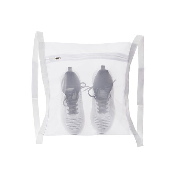 3 Pack Shoe Laundry Bags with Zipper, Large Mesh Washing Bags for Sneakers, Reusable Shoe Wash & Dry Bags for Washer & Dryer, 17.5" x 14.2", Fine Mesh