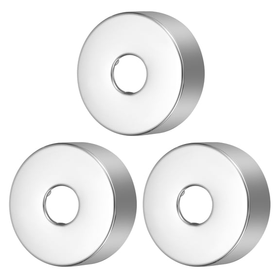3 Pack Shower Arm Flange, 0.8"x 2.8"x 1"(OD.x ID.x H) Stainless Steel Round Escutcheon Plate, Wall Split Flange, Wall-Mounted Water Pipe Cover for Pipe, Silver