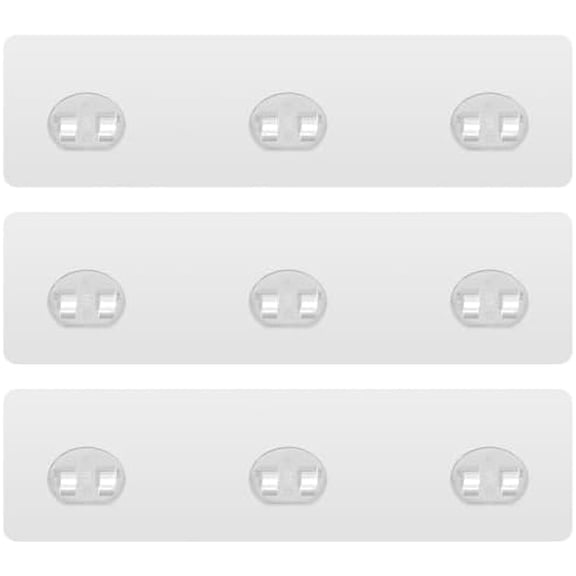 3 Pack Shower Caddy Adhesive Replacement, Strong Adhesive Hooks for Shower Caddy, Waterproof Adhesive Strips, No Drilling, for Bathroom Storage Shelves and Kitchen Racks