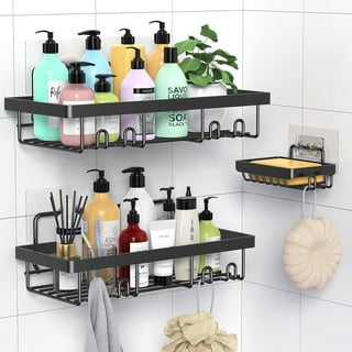 Bathroom Shelves Shower Shelf Brackets Black,Rustproof Shower