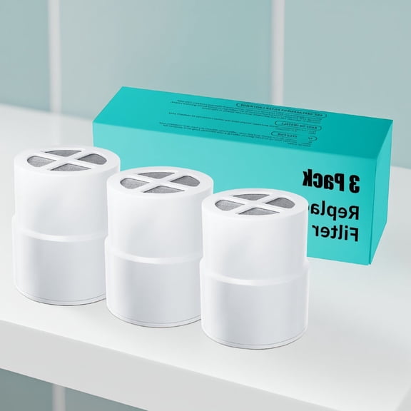 3-Pack Shower Filter Replacement Cartridges Compatible with Jolie, KDF with Vitamins C & E