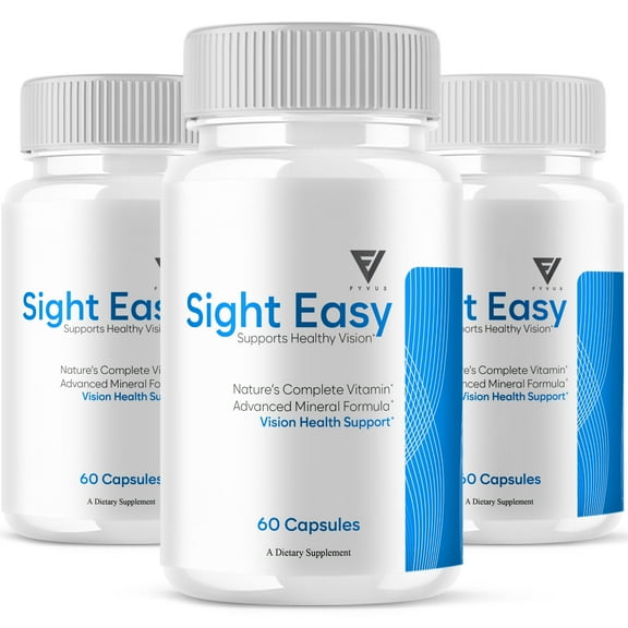 (3 Pack) Sight Easy Advanced Eye Health Support Formula Capsules, SightEasy Maximum Strength Eye Wellness Support Pills (180 Capsules)
