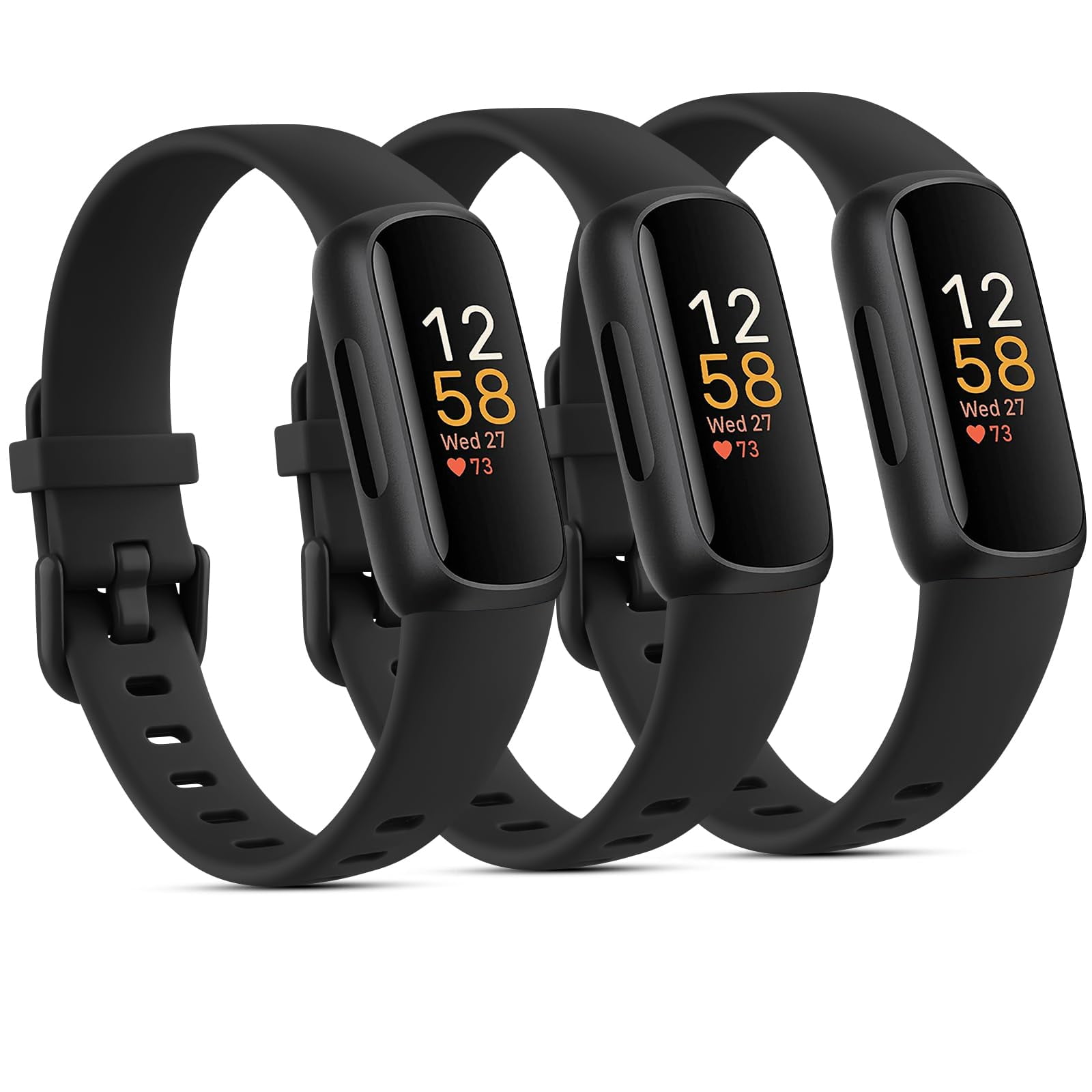 Compatible With Fitbit Inspire 3 Metal Bands, Stainless Steel Wristband