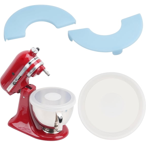 3 Pack Silicone Covers for KitchenAid Tilt-Head Stand Mixer 4.5-5 Quart Stainless Steel Bowls | KitchenAid Accessory and Attachments | Foldable and Durable Lid (Bowl NOT included)