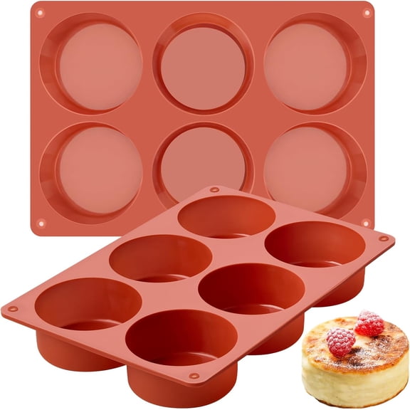 3 Pack Silicone Egg Bite Molds Deep 2.3 Inch Baking Pans, Non-Stick Round Silicone Molds for Egg Breakfast Sandwich, English Muffin, Cheesecake, Dinner Rolls,Black and Friday 2024 Clearance