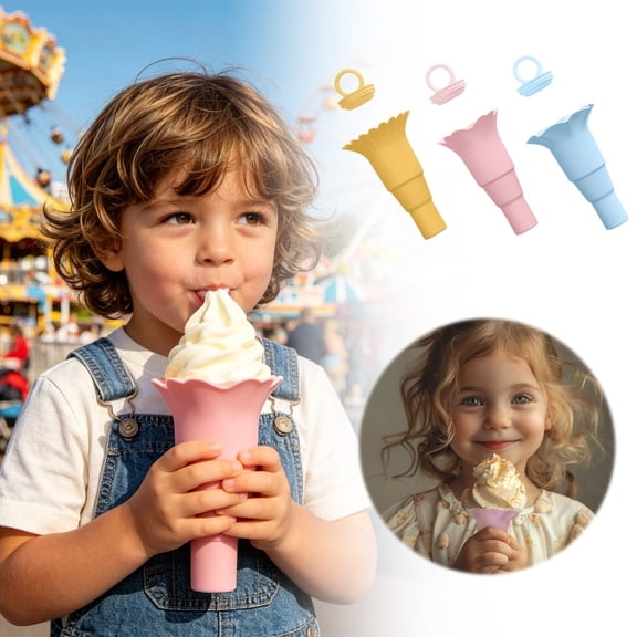 3 Pack Silicone Reusable Popsicle Mold with Lid Round Ice Cup Maker for Coffee Juice Cocktail Homemade Frozen Treats