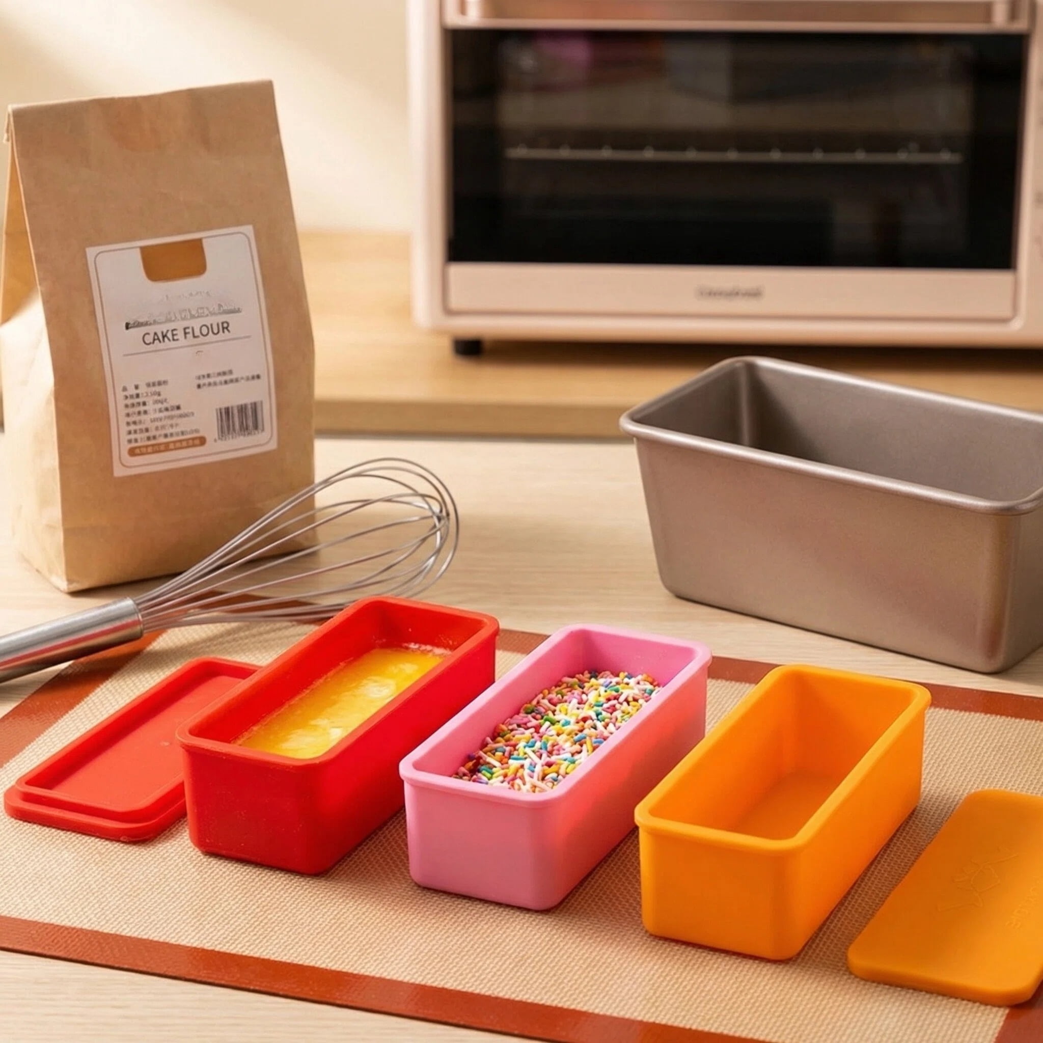 MEYYOI Silicone Stackable Leak-Proof BPA Free Dishwasher Microwave Oven Safe Bento Boxes 3 Count