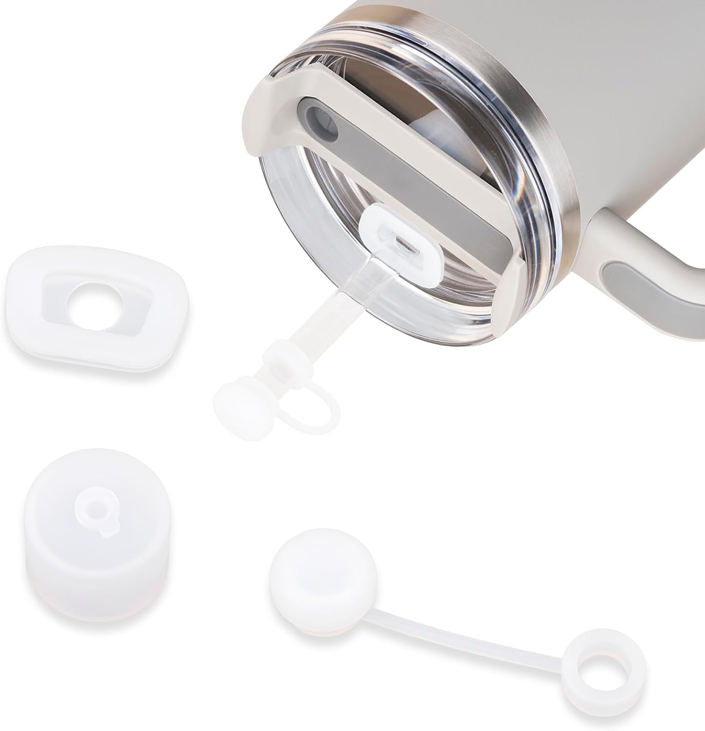1 Copertura Per Cannuccia In Silicone Per Stanley Cup Da 40 E 30 Once, Tappo Per Cannuccia Da 10 Mm Con Grazioso Fiore Per Bicchieri Da 1,18 L, Topper Riutilizzabile Per Bicchieri