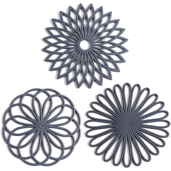 LiangXianzhen Heat Resistant for Hot Dishes Pots and Pans Kitchen Silicone Trivets 3 Count