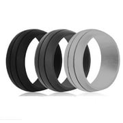 3-Pack Silicone Wedding Rings – Unisex Rubber Bands for Active Lifestyles & Sports TIKA