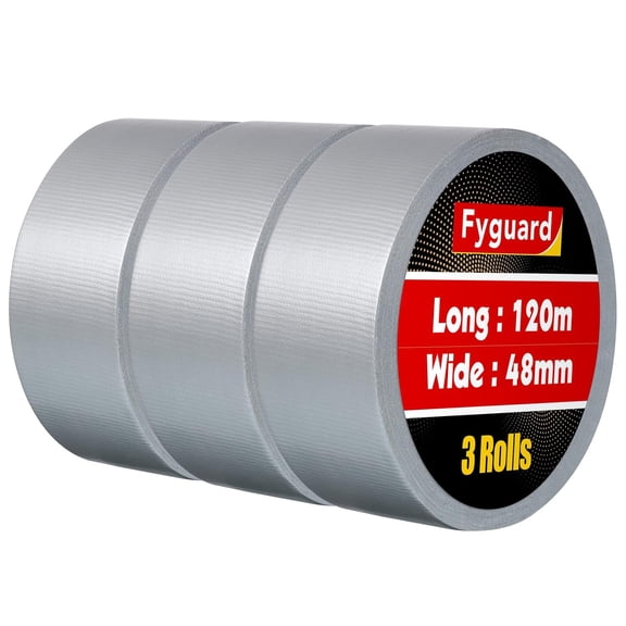 3 Pack Silver Duct Tape 1.89In × 132Yd Total Heavy Duty Waterproof Tape, 8.26Mil Adhesive Repair Duct Tape for Indoor Outdoor Repair Fixation Reinforcement