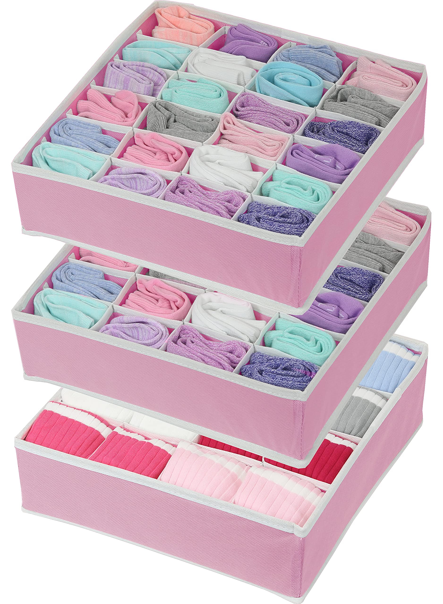 Simple Houseware Closet Socks Organizer, 24 and 16 Cell Drawer Dividers