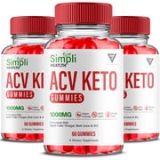 3 Pack Simpli Health ACV Keto Gummies, SimpliHealth Weight Support 180 Gummies
