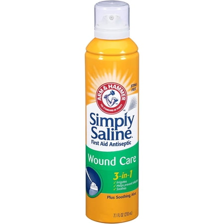 3 Pack Simply Saline Wound Care 3-in-1 First Aid Antiseptic, 7.40 oz Each