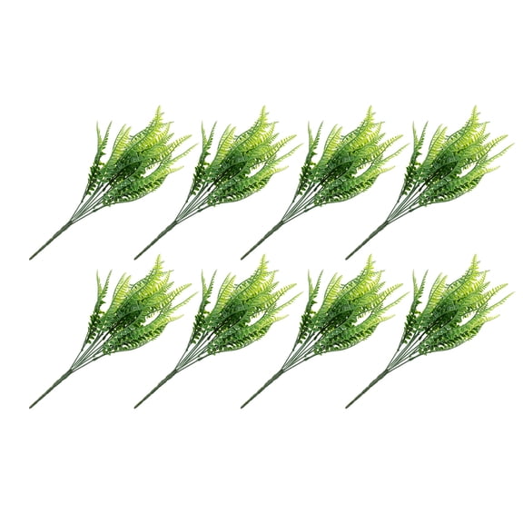 3 Pack Simulated Grass Faux Shrubs Vines Planters Fake Flowers Green