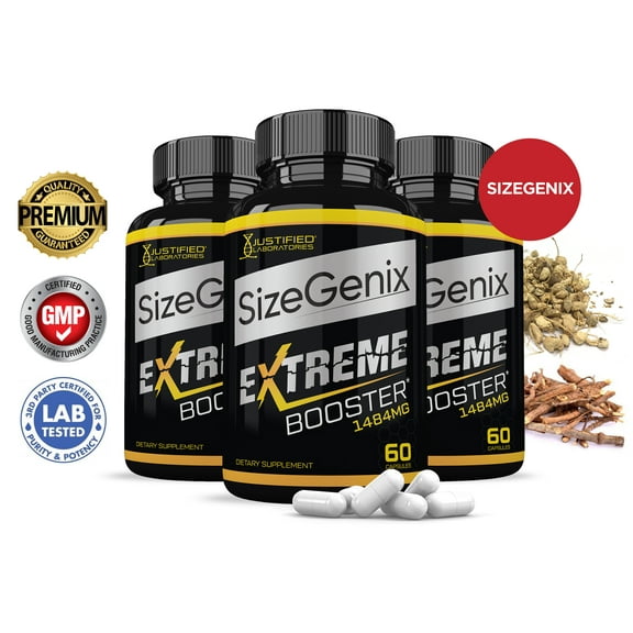 (3 Pack) Sizegenix Mens Health Supplement 1484mg 180 Capsules