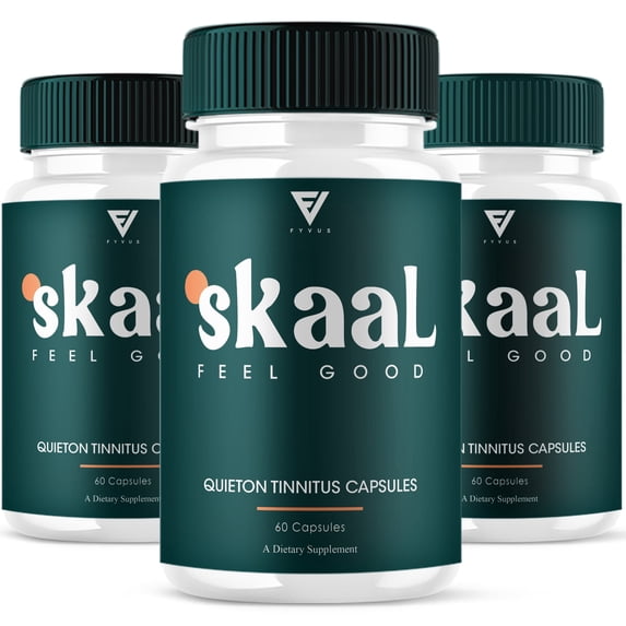 (3 Pack) Skaal Quieton Tinnitus Advanced Hearing Capsules, Skaal Ear Health and Overall Wellness Support Pills (180 Capsules)
