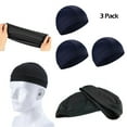 thumbnail image 1 of 3 Pack Skull Cap Beanie Helmet Liner Quick-dry Hat Cycling Breathable Running Hat, Navy Blue, 1 of 8