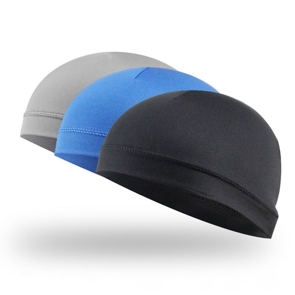 3 Pack Skull Caps Helmet Liner Sweat Wicking Cap Running Hats Cycling Skull Caps for Men Women