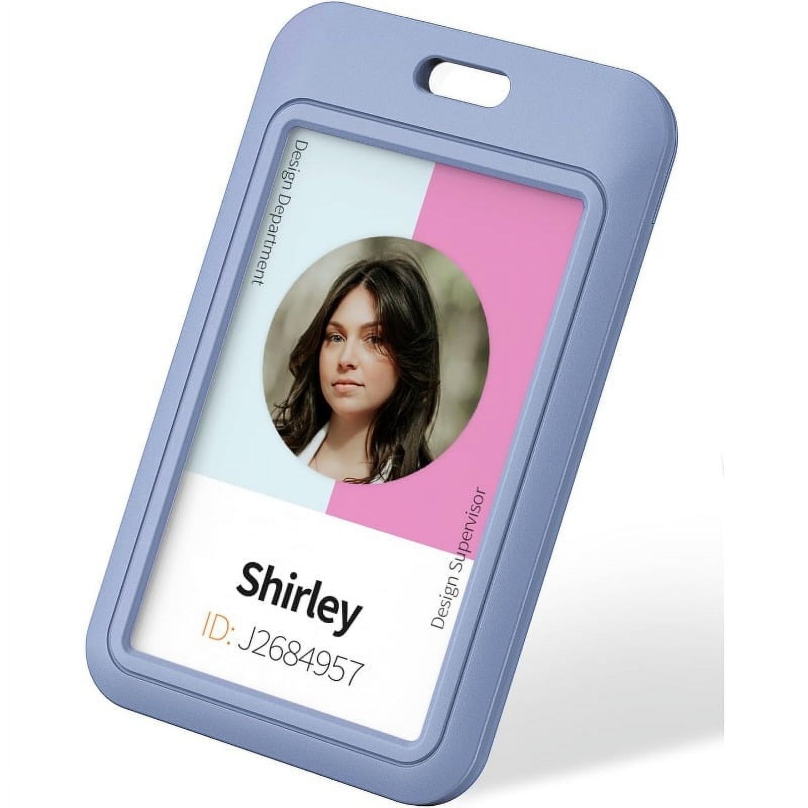 3 pack sliding id badge holder vertical hard plastic case with clear