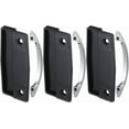 thumbnail image 1 of 3 Pack Sliding Screen Door Handle Replacement Kits Including 3 Black Inside Handle and 3 Chrome Outside Handle Plastic Screen Door Pull, 1 of 5