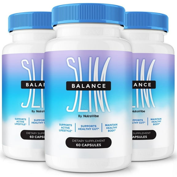 (3 Pack) Slim Balance Natural Daily Pill Formula Designed to align with Fitness Goals, Support active Lifestyle & Body Balance | Just 2 Easy-to-Swallow Pills Daily (180 Capsules)