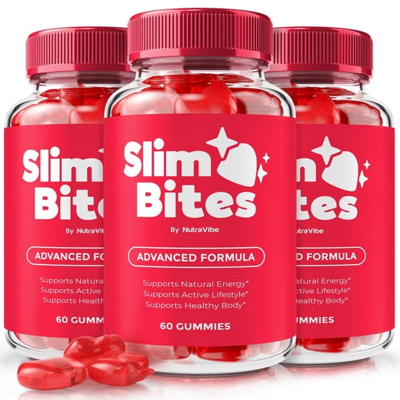 (3 Pack) Slim Bites  Natural Daily Gummy Formula Designed to align with Fitness Goals, Support active Lifestyle & Body Balance | Just 2 Great-Tasting, Easy-to-Chew Gummies Daily (180 Gummies)