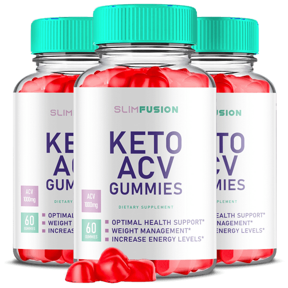 (3 Pack) Slim Fusion - Keto ACV Gummies - Apple Cider Vinegar Supplement for Weight Loss - Energy & Focus Boosting Dietary Supplements for Weight Management & Metabolism - Fat Burn - 180 Gummies