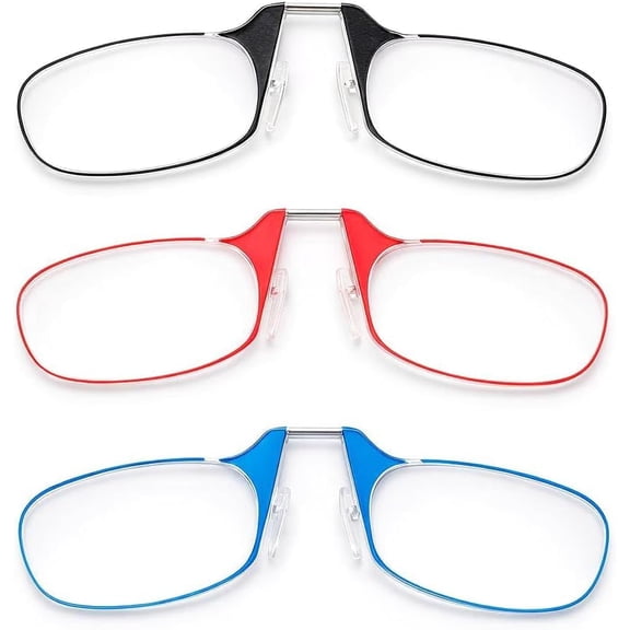 3 Pack Slim Half Frame Reading Glasses Rectangle Readers Men Women Lightweight Clear Frame Office Computer