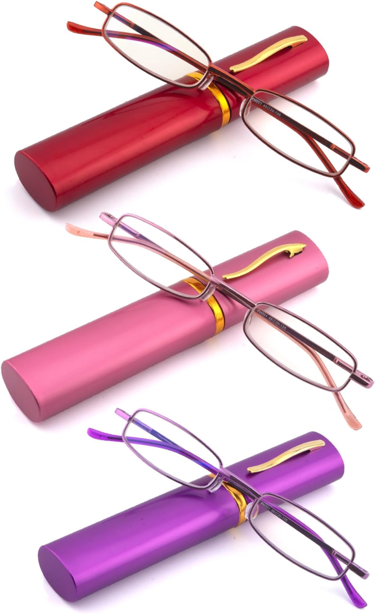 3 Pack Slim Pocket Reading Glasses for Men Women Blue Light Blocking ...