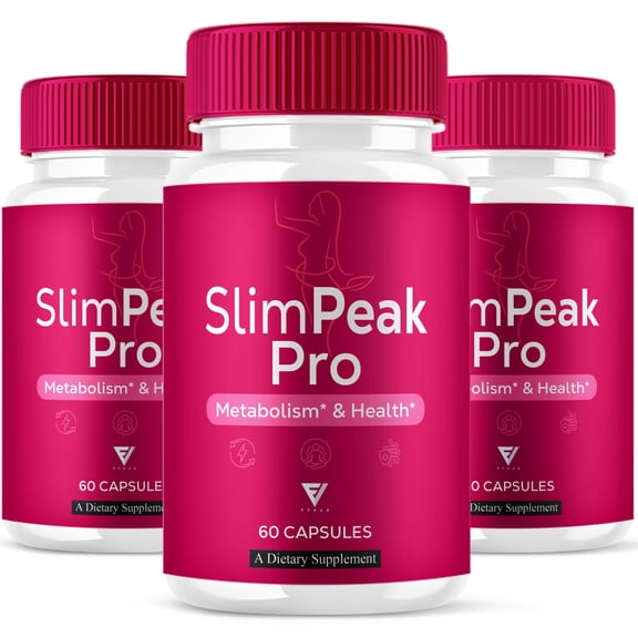 (3 Pack) SlimPeak Pro Weight Support, Slim PeakPro Supplement (180 Capsules)