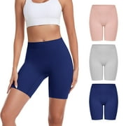3 Pack Slip Shorts for Women Under Dress Comfortable Smooth Seamless Boyshorts Buttlift Panties Biker Shorts