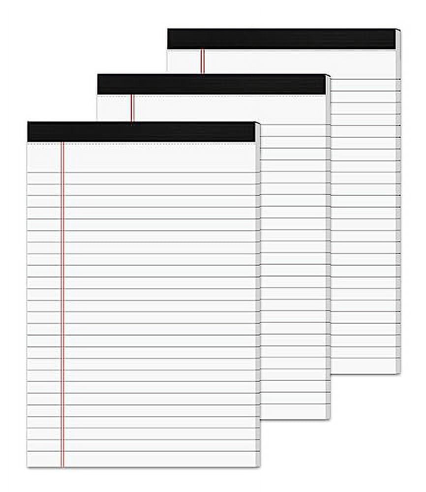 Universal UNV35898 Fashion 5" X 8" White Narrow Ruled Writing Pad - 6/Pack