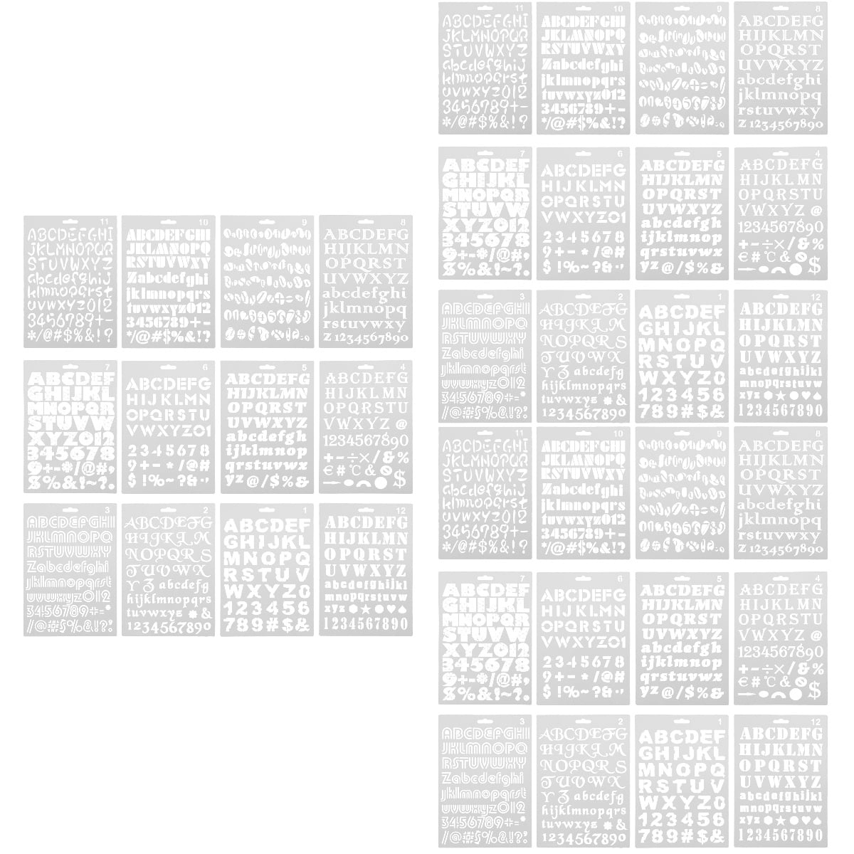3 Pack Small Letter Stencils Alphabet Painting Template Notebook