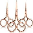 thumbnail image 1 of WSNIJFU 3 Pack Small Nose Scissors Facial Hair Scissors Mini Beauty Scissors Stainless Steel Trimming Pointed Scissor for Grooming Eyebrows, Nose, Mustache, Beard (Rose Gold), 1 of 14
