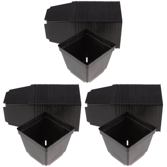 Set of 3 Tiny Pot Bonsai Flowerpot Plastic Pots Drainage Holes Ventilation