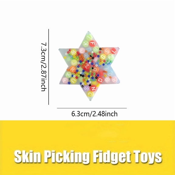 3 Pack Small Star Shape Picky Pad,Skin Picking Fidget Toys, Picking Pad Fidget Toys for Trichotillomania Skin Pickers Dermatillomania ADHD OCD Adults