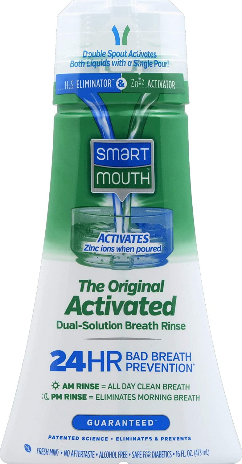 3 Pack SmartMouth Original Activated Mouthwash, Dual-Solution Oral Rinse, 16 oz