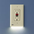 thumbnail image 1 of 3 Pack - SnapPower GuideLight 2 for Outlets [for GFCI Outlets Only] - Night Light - Electrical Outlet Wall Plate with LED Night Lights - Automatic On/Off Sensor - (GFCI, Light Almond), 1 of 5