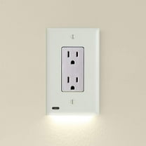 3 Pack - SnapPower GuideLight 2 for Outlets [for Standard Decor, Not GFCI outlets] - Night Light - Electrical Outlet Wall Plate with LED Night Lights - Automatic On/Off Sensor - (Decor, Light Almond)