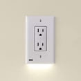thumbnail image 1 of 3 Pack - SnapPower GuideLight 2 for Outlets [for Standard Decor, NOT GFCI outlets] - Night Light - Electrical Outlet Wall Plate with LED Night Lights - Automatic On/Off Sensor - (Décor, White), 1 of 5